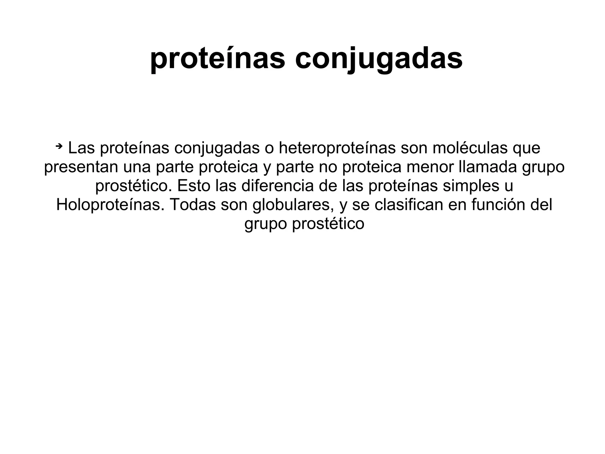 3.3 clasificacion de las proteinas conjugadas | PPT | Biological ...