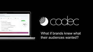 What if brands knew what
their audiences wanted?