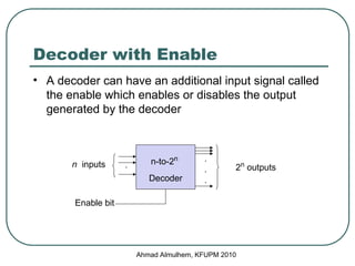 COE202 Digital Logic Design Lecture : Combinational Circuits (Part 3) | PPT
