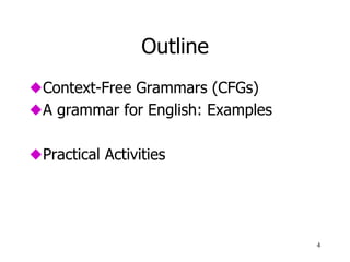 Lecture: Context-Free Grammars | PPT
