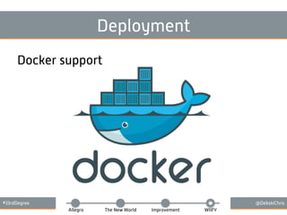 #33rdDegree @DebskiChris
Allegro The New World Improvement WIIFY
Deployment
Docker support
 