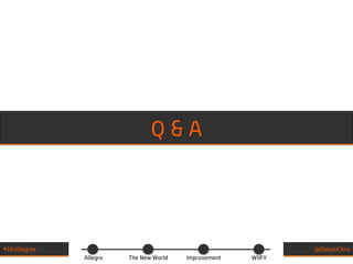 Allegro The New World Improvement WIIFY
#33rdDegree @DebskiChris
Q & A
 