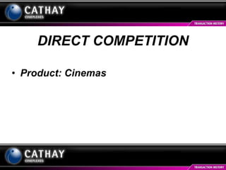 DIRECT COMPETITION Product: Cinemas 