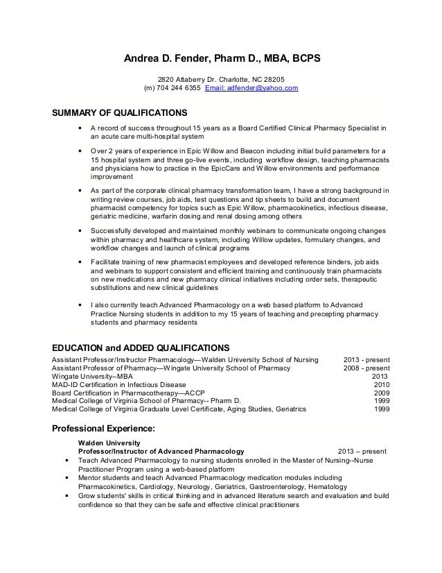 andrea d fender pharm d mba bcps 2820 attaberry dr novant health pharmacist consultantepic pharmacist - Pharmacist Consultant Resume andrea d fender pharm d mba bcps 2820 attaberry dr novant health pharmacist consultantepic pharmacist - Pharmacist Consultant Resume