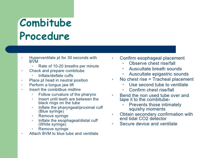 33)Esophageal Tracheal Combitube