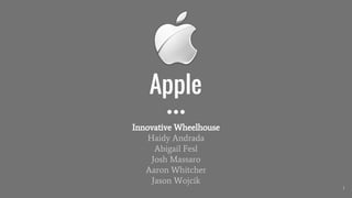 Apple
Innovative Wheelhouse
Haidy Andrada
Abigail Fesl
Josh Massaro
Aaron Whitcher
Jason Wojcik
1
 