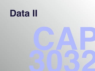 CAP
Data II
 