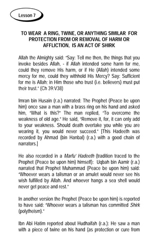 33 lessons for every muslim Abdul-Aziz Saleh al-Shomar | PDF