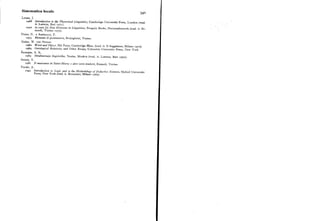 Sistematica locale
34o
Lyons, J.
rg68 In t roduction to the Theoretical Linguistics,Cambridge University Presa, London (trad.
it. Laterza, Bari r g7 x ) .
rgyo (a cura di) Nere Horiaons in Linguistics,Penguin Books, Harmondsworth (trad. it. Ei
naudi, Torino x975).
Parisi, D. e A ntinucci, F.
1973 Elementi di grammatica, Boringhieri, Torino.
Quine, W. van Orman
xg6o Word and Object,Mit Presa, Cambridge Mass. (trad, it. Il Saggiatore, Milano x970).
x969 On tological Relativity and Other Essays,Columbia University Presa, New York.
Saumjan, S. K.
xg65 St r ukturnaja lingvistika,Nauka, Moskva (trad. it. Laterza, Bari xg7o
).
Sereni, V.
xg8x Il m usicante di Saint-Merry e altri versi tradotti,Einaudi, Torino.
Tarski, A.
sax Introduction to Logic and to the Methodology of Deductrve Sciences, Oxford University
Presa, New York (trad. it. Bompiani, Milano rg6g).
 