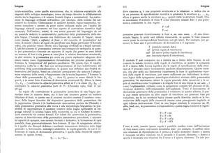 Lingua 332 333 Lingua
turale-scientifico, come quello statunitense, che, in relazione soprattutto alle dove ciascuna ryt è una proprietà strutturale e la relazione ~ indica che se
esigenze dello sviluppo tecnologico, aveva da tempo favorito la collaborazione in un processo di specificazione ricorsiva si generano le strutture q>„..., p„,
stretta tra la linguistica e le scienze formali (logica e matematica). La costru allora si genera anche la struttura p„~i quindi tutte le strutture frasali. Ora,
zione di linguaggi artificiali nell'ambito, per esempio, della scienza dei cal se assumiamo il simbolo di frase F come elemento iniziale dato e una gram
colatori ha richiesto l'elaborazione di apparati formali, logico-matematici, tal matica contenente le due regole:
mente complessi e astratti da poter essere utilizzati anche per l'analisi dei F~aF
linguaggi naturali soprattutto nel loro aspetto di costruzione sintattica degli
F~a
enunciati. Nell'ambito, infatti, di una teoria generale del linguaggio da cui
sia possibile dedurre le caratteristiche particolari delle grammatiche delle sin possiamo generare ricorsivamente le frasi a, aa, aaa, aaaa, ... di una deter
gole lingue, Chomsky assume una de6nizione del concetto di 'lingua', intesa minata lingua, la quale sarà infinita numerabile, in quanto le frasi possono
come insieme (finito o infinito) di frasi, e del concetto di 'grammatica' nel essere poste in corrispondenza biunivoca con gli interi. Per esempio, per ge
senso di insieme(finito) di regole che specificano una lingua particolare [Chomsky nerare la frase aaa il procedimento di derivazione è il seguente:
I963], che possono essere riferite sia a linguaggi artificiali sia a lingue naturali. F (simbolo iniziale dato)L'uso del concetto di 'grammatica' contiene una consapevole ambiguità, in quan
aF (prima regola di riscrittura)to per grammatica s'intende un apparato di regole che genera in senso debole
aaF (di nuovo prima regola di riscrittura)un insieme di frasi e che generain sensoforte le relative descrizioni strutturali; aaa (seconda regola di riscrittura).
in altri termini, la grammatica per avere un potere esplicativo adeguato deve
essere intesa come rappresentazione formalizzata dei processi generativi che Il simbolo F può comparire sia a sinistra sia a destra della freccia: in ciò
formano la 'competenza' del parlante-ascoltatore. Ma questo tipo di rappre consiste la natura ricorsiva delle regole di riscrittura, in quanto la comparsa
sentazione nulla ha a che fare con un'impostazione di tipo induttivistico del di F a destra della freccia signi6ca che le regole di speci6cazione della strut
problema della grammaticalizzazione, in quanto non de6nisce una finalità di tura di F possono essere teoricamente applicate illimitatamente. Questo esem
mostrativa dell'analisi, bensi un principio presupposto che assicura l'adegua pio, che pur nella sua limitatezza rappresenta la base di applicazione ricor
tezza empirica della teoria. «Supponiamo che la teoria linguistica T fornisca la siva delle regole di riscrittura, può essere sufficiente per individuare la strut
classe delle grammatiche G„ Gs, ..., dove G, genera in senso debole la lin tura logica della spiegazione nomologico-deduttiva adottata dalla grammatica
gua L; e in senso forte il sistema di descrizioni strutturali Z;. Allora la classe generativa Se assumiamo infatti la regola generale della ricorsività e le re
(L„L „ .. .) costituisce lacapacità generativa deboledi T e la classe(Z„Z„...) gole di riscrittura come l'explanans ele singole frasi di una lingua (a, aa, aaa, ...)
costituisce la capacità generativa forte di T» [Chomsky i965, trad. it. pp. come l'explanandum, vediamo come la spiegazione consiste nel processo di de
98-99 rivazione deduttiva dell'explanandum dall'explanans.Tutto il meccanismo di
Le regole che costituiscono la grammatica particolare di una lingua par derivazione generativa della grammatica è contenuto in questo schema, il qua
ticolare sono in numero finito, ma il l oro uso ricorsivo genera un numero le può essere arricchito da altre regole di riscrittura per generare frasi piu
illimitato di frasi; in questo uso di processi ricorsivi consiste il carattere «crea complesse, ma la cui struttura logica rimane quella descritta, anche se la for
tivo» della lingua descritto dal dispositivo generativo della grammatica che mulazione della regola della ricorsività rimane come presupposto implicito in
lo rappresenta. Questa è la fondamentale innovazione portata da Chomsky e ogni schema derivazionale. Cosi, se una lingua contiene le sequenze aa, bb,
dalla grammatica generativa alla teoria e alla metodologia linguistica: la pos abba,baab,ecc.,lagrammatica corrispondente a questa lingua conterrà leregole:
sibilità di rappresentare il carattere creativo della lingua applicando ai lin dato F
guaggi naturali lo schema logico della ricorsività, su cui si fondano le costru Fi : F~ aa
zioni sintattiche dei sistemi formali. Ciò infatti che caratterizza la grammatica,
Fz: F~bb
rispetto al descrittivismo della grammatica tassonomica precedente, è appunto
F3: F~aFa
la capacità di spiegare, con metodo formale e deduttivo, la formazione di ogni
Fg: F~bFb
possibile frase grammaticalmente ben-formata. ll tipo di spiegazione adotta
to è quello che Hempel definisce «mediante sussunzione deduttiva sotto leggi Come si vede, tramite queste regole è possibile rendere conto dell'inclusione
generali» o, brevemente, nomologico-deduttivo; la regola generale, da cui si in di frasi nuove entro costruzioni sintattiche date : per esempio, in aabbaaesiste
feriscono le regole di derivazione generativa, è quella della ricorsività rappre una relazione di dipendenza tra il primo e il sesto elemento; dentro a questa
sentata in questa forma: è incassata un'altra relazione tra il secondo e il quinto elemento; e dentro a
'Pi> " ~ 'Pm 'l'n+i questa è incassata una relazione fra il terzo e il quarto elemento. Un tale pro
 