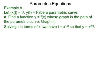 33 parametric equations x | PPTX