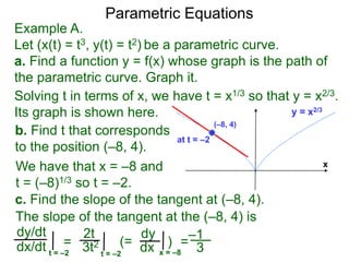33 parametric equations x | PPTX