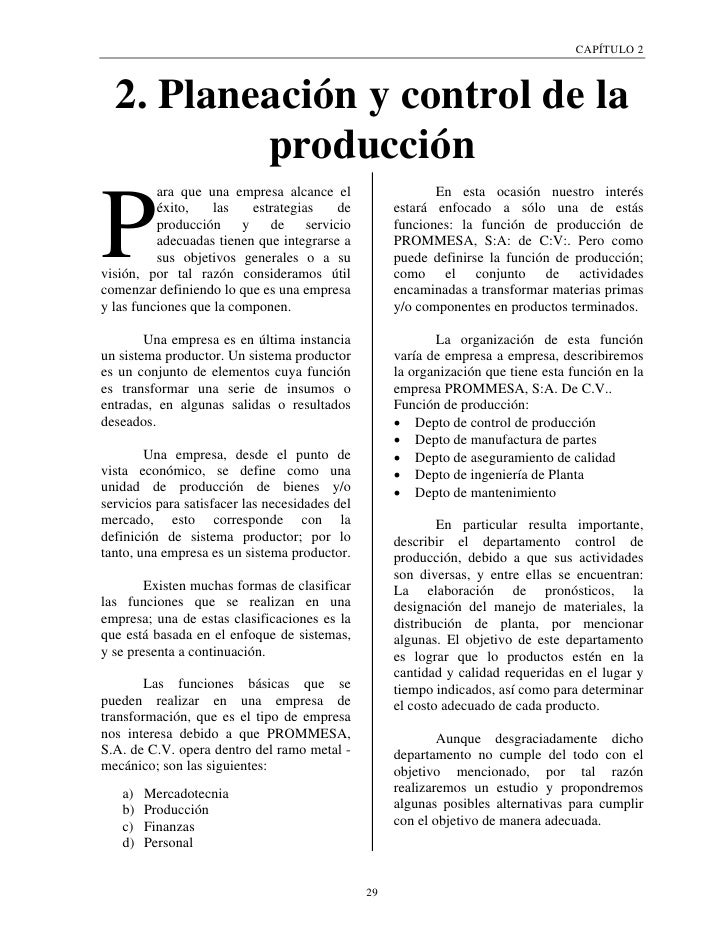 3 Planeacion Y Control De La Produccin | planeaci 243 n y control de la producci 243 n 1 6 3 Planeacion Y Control De La Produccin | planeaci 243 n y control de la producci 243 n 1 6