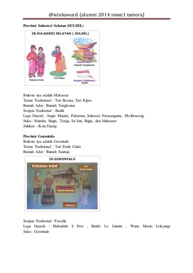 33 provinsi dan rumah adat,tarian,dan senjata