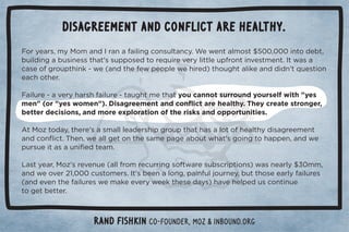 Disagreement and conflict are healthy. 
+.5!./Č)5
+)* 	.*%(%*#+*/1(0*5ċ!3!*0()+/0ĸĆĀĀČĀĀĀ%*0+ !0Č 
1%( %*#1/%*!//0$0ŏ//1,,+/! 0+.!-1%.!2!.5(%00(!1,.+*0%*2!/0)!*0ċ	03/ 
/!+#.+1,0$%*'ġ3!Ĩ* 0$!!3,!+,(!3!$%.! ĩ0$+1#$0(%'!*  % *ŏ0-1!/0%+* 
!$+0$!.ċ 
%(1.!ġ2!.5$./$%(1.!ġ01#$0)!0$0you cannot surround yourself with yes 
)!*ŎĨ+.Ŏ5!/3+)!*Ŏĩċ%/#.!!)!*0* +*ý%0.!$!(0$5ċ$!5.!0!/0.+*#!.Č 
better decisions, and more exploration of the risks and opportunities. 
Ƶ0
+60+ 5Č0$!.!ŏ//)(((! !./$%,#.+1,0$0$/(+0+$!(0$5 %/#.!!)!*0 
* +*ý%0ċ$!*Č3!((#!0+*0$!/)!,#!+103$0ŏ/#+%*#0+$,,!*Č* 3! 
,1./1!%0/1*%ü! 0!)ċ 
 