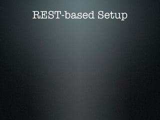 REST-based Setup
 