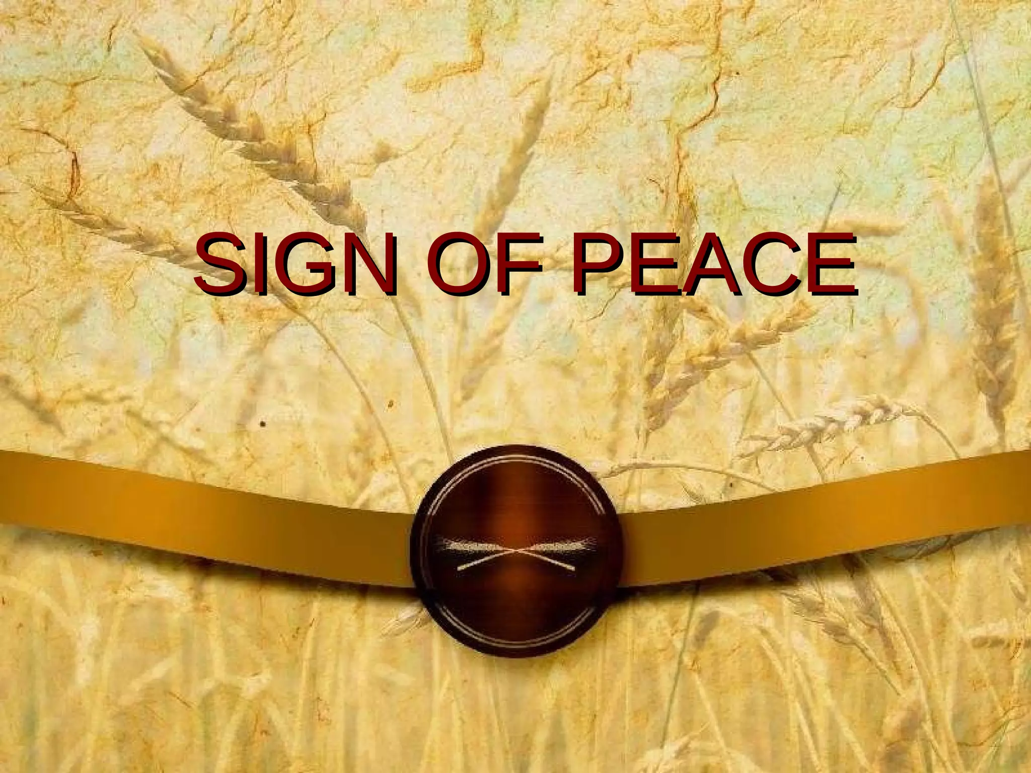 SIGN OF PEACE 