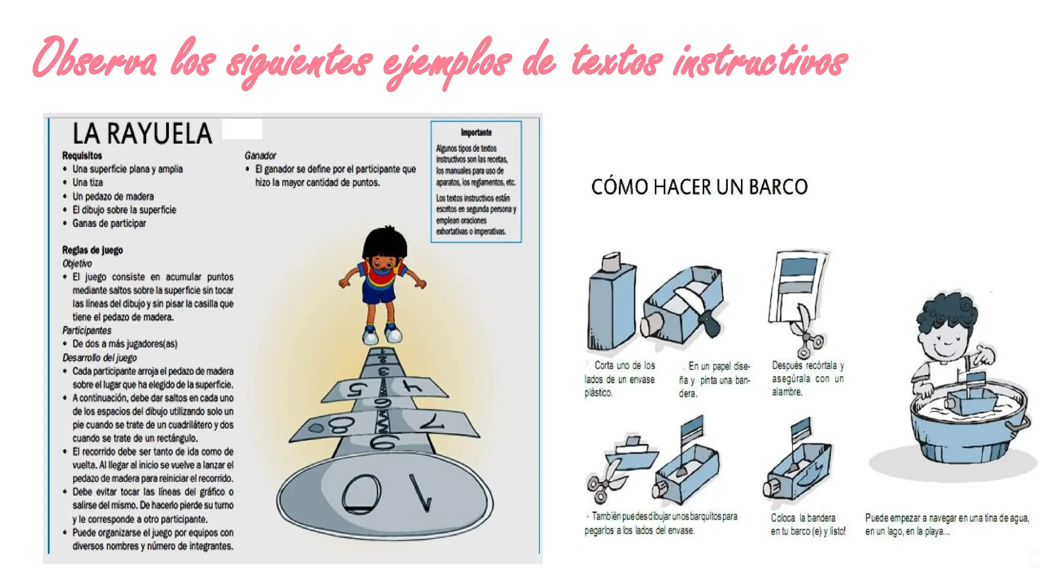 texto instructivo para niños de tercero básico | PPTX