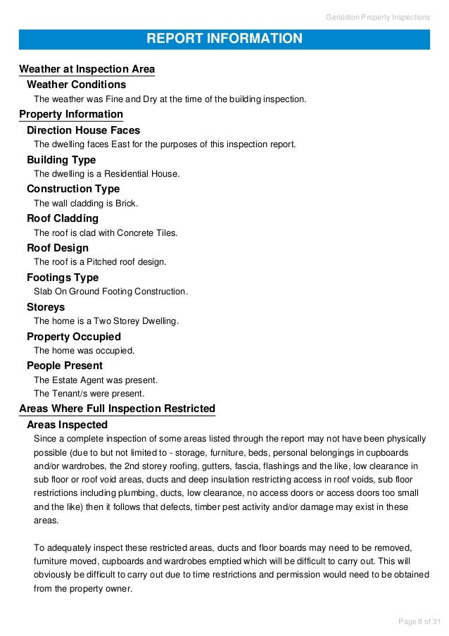 home inspection reports