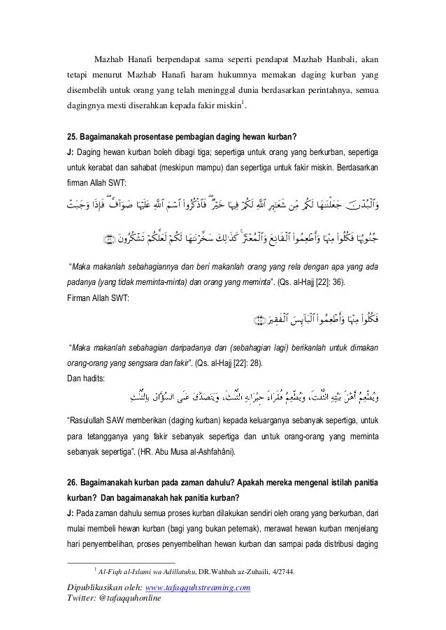 33 Tanya Jawab Seputar Qurban Oleh Ustadz Abdul Somad Lc Ma