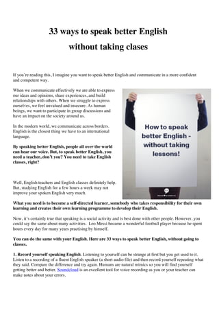33 Ways To Speak Better English