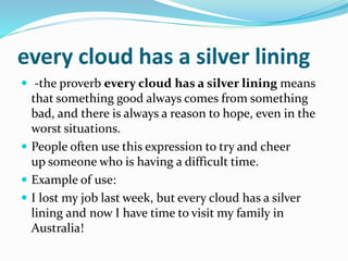 33 weather idioms and idiomatic expressions | PPTX