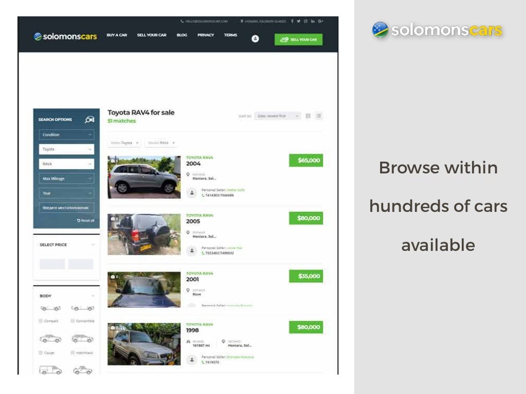 Buy & sell new and second hand used cars in Solomon Islands