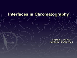 Interfaces in Chromatography
SHIKHA D. POPALI
HARSHPAL SINGH WAHI
 