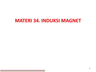 MATERI 34. INDUKSI MAGNET
1
 
