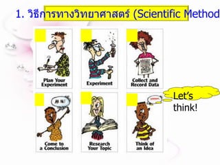 Let’s think!    1.  วิธีการทางวิทยาศาสตร์   (Scientific Method) 
