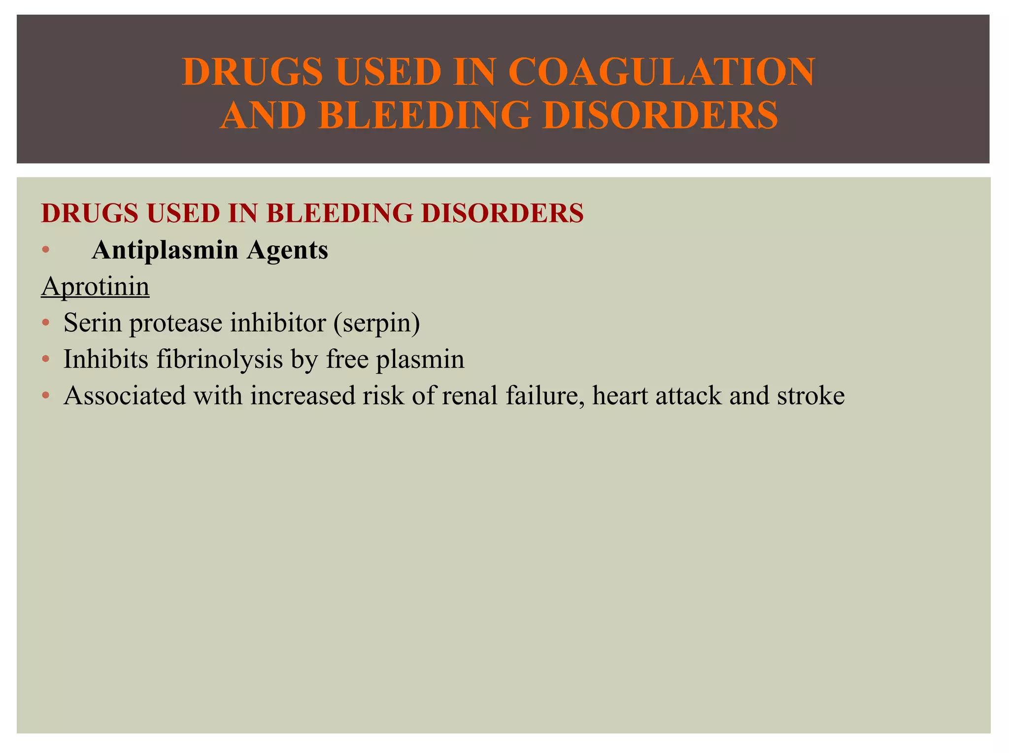 34 drugs-used-in-coagulation-and-bleeding-disorders | PDF