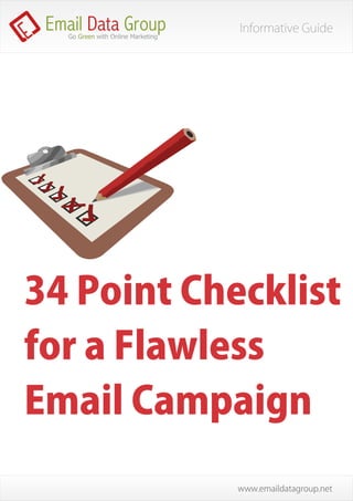 34 point checklist for a flawless email campaign