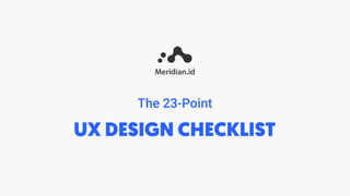 #34   the 23-point ux design checklist