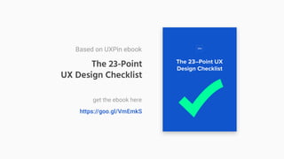 #34 the 23-point ux design checklist | PDF