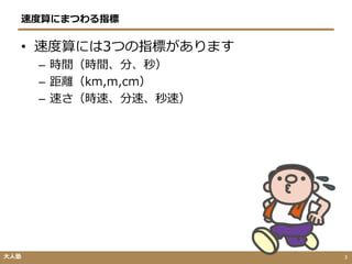 速度 距離 時間の変換