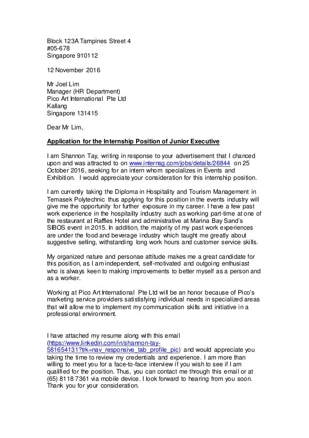 bcjs cover letter block 123a tampines street 4 05 678 singapore 910112 12 november 2016 mr joel