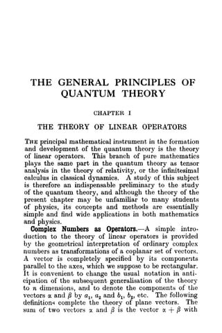 The General Principles Of Quantum Theory Reprint George Temple | PDF