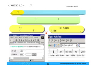 웹 접근성의 지침 및 평가 팀인터페이스 현준호