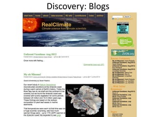 Discovery: Blogs
 