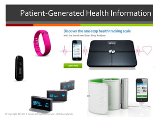 Patient-Generated Health Information 
© Copyright 2014 D. Z. Sands, All Rights Reserved - @DrDannySands 
 