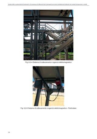 Analisi delle caratteristiche funzionali e di resistenza di differentitipi di parapettiprovvisori prefabbricatiutilizzati nei cantieri temporanei o mobili
28
Fig. 6.2-4 Sistema di sollevamento e sgancio elettromagnetico
Fig. 6.2-5 Sistema di sollevamento e sgancio elettromagnetico - Particolare
 