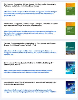 Energy Climate Change And Environment 2014 Insights Oecd | PDF