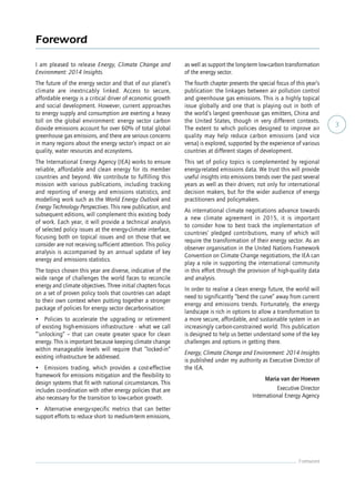 Energy Climate Change And Environment 2014 Insights Oecd | PDF