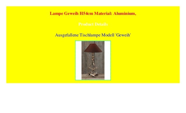 Aluminium, Lampe Geweih H54cm Material