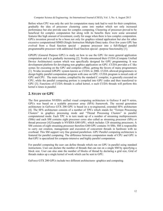 A SURVEY ON GPU SYSTEM CONSIDERING ITS PERFORMANCE ON DIFFERENT ...