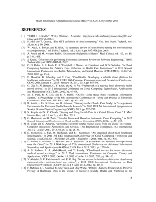 A SYSTEMATIC LITERATURE REVIEW OF CLOUD COMPUTING IN EHEALTH | PDF