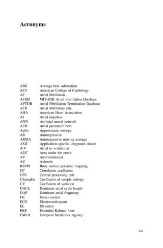 Atrial Fibrillation from an Engineering Perspective Leif Sörnmo | PDF