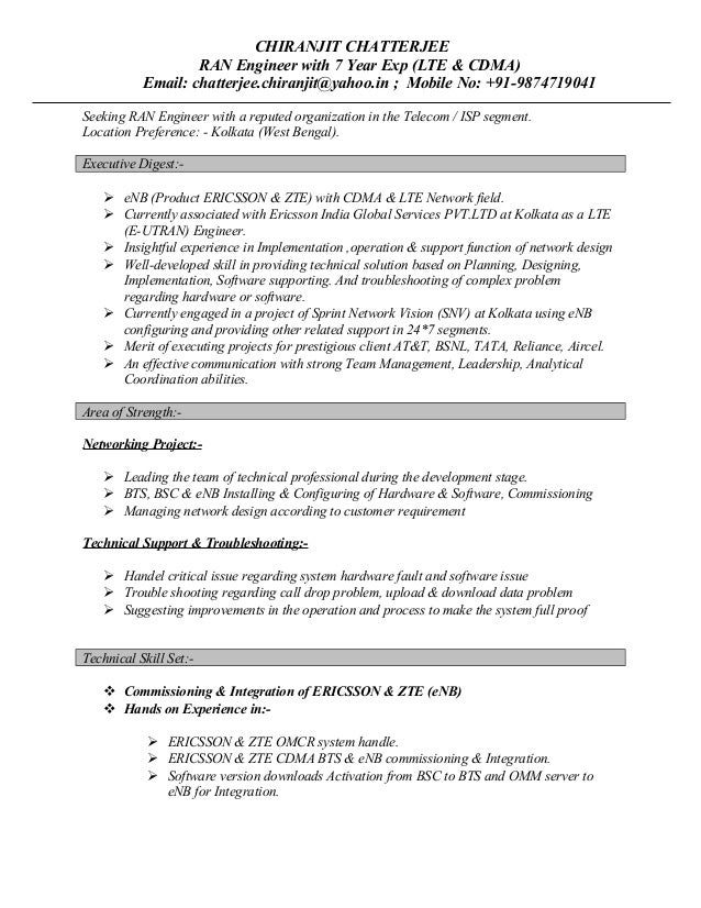 wireless network engineer resumes