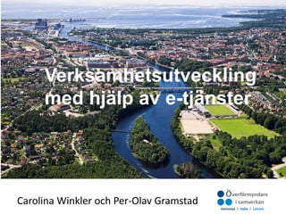 Ca
Carolina Winkler och Per-Olav Gramstad
Verksamhetsutveckling
med hjälp av e-tjänster
 