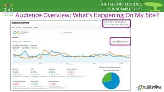 THE FRESH INTELLIGENCE 
ROUNDTABLE SERIES 
Audience Overview: What’s Happening On My Site? 
 
